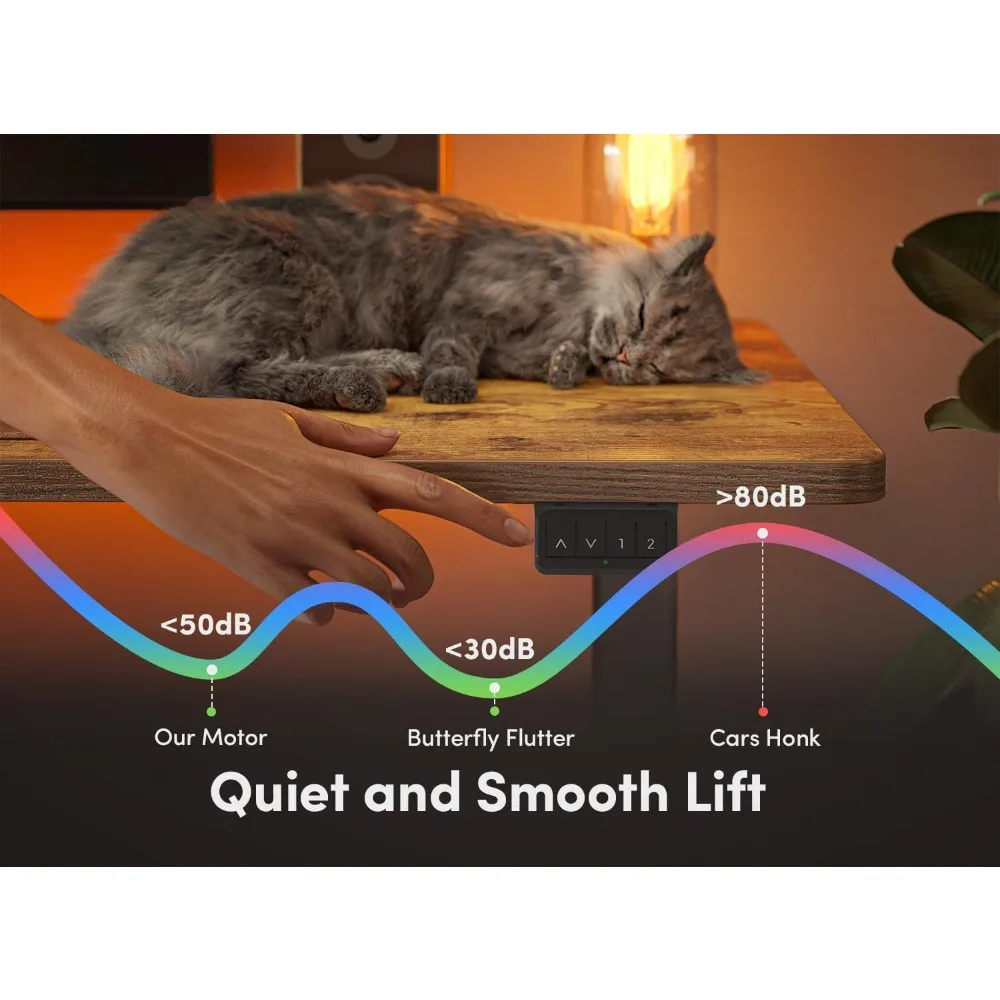 48 x 24 Inches Height Adjustable Stand up Desk, Sit Stand Home Office Desk, Computer Desk