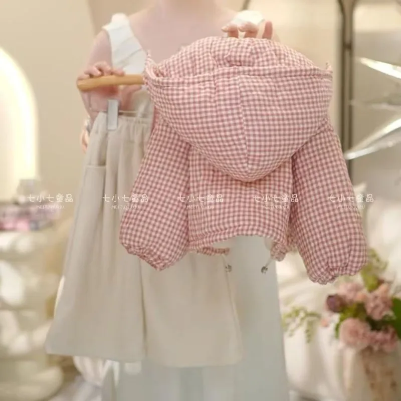 Winter Kinder Mädchen Karierter Parka BELLBELL 1-6 Jahre Kinder Mädchen Plus Samt Warme Oberbekleidung Verdickter Plüsch Säugling Baby Mädchen Kapuzenmantel – Detail 8