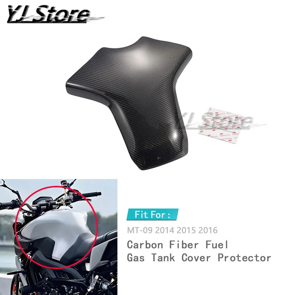 Fit For YAMAHA MT 09 2014 2015 2016 Motorcycle Carbon Fibre Fuel Tank Shelter Protect Carbon Fiber Cover