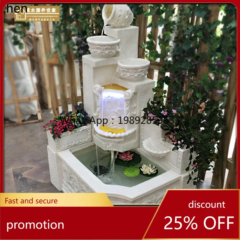 

YFY Courtyard Water Flow Fountain Series Wealth-Attracting Decoration Indoor Balcony Floor Fish Pond Landscape Ornament