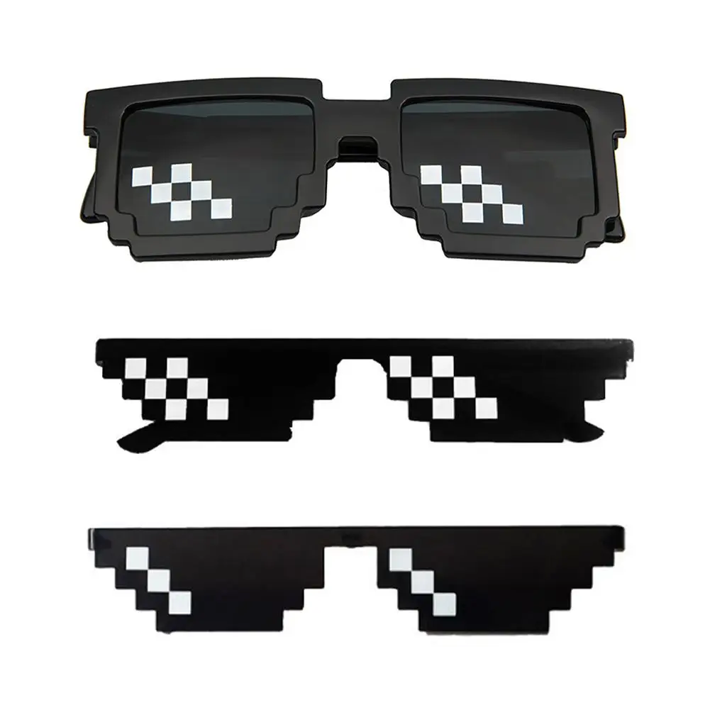 Mosaic Sunglasses Cool Party Vintage Shades Eyewear For Men Pixelated Sunglasses Funny Women Glasses