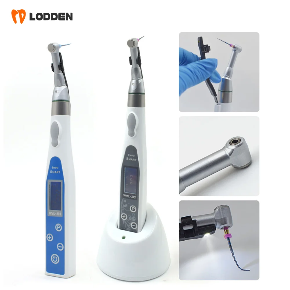 Dental Smart Endo Motor com LED, Endodontia Sem Fio, Programa 6, 9, Redução 16:1, Contra Ângulo, Instrumento Endomotor Dental