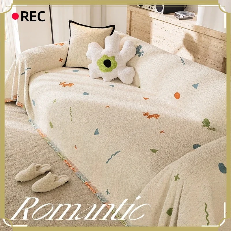 

Premium Sofa Cover Universal All Seasons Thickened Sofa Blanket Dopamine Pet Friendly Sofa Towel 3 Seats Living Room Sofa Covers