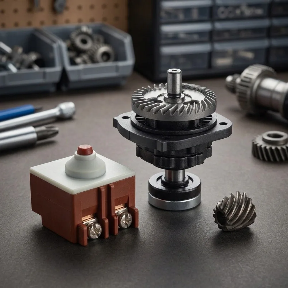 Replacement Gear Set with Switch for Bosch GWS6-100 GWS6-115 GWS6-125 GWS600 GWS6700 For Angle Grinder Maintenance and