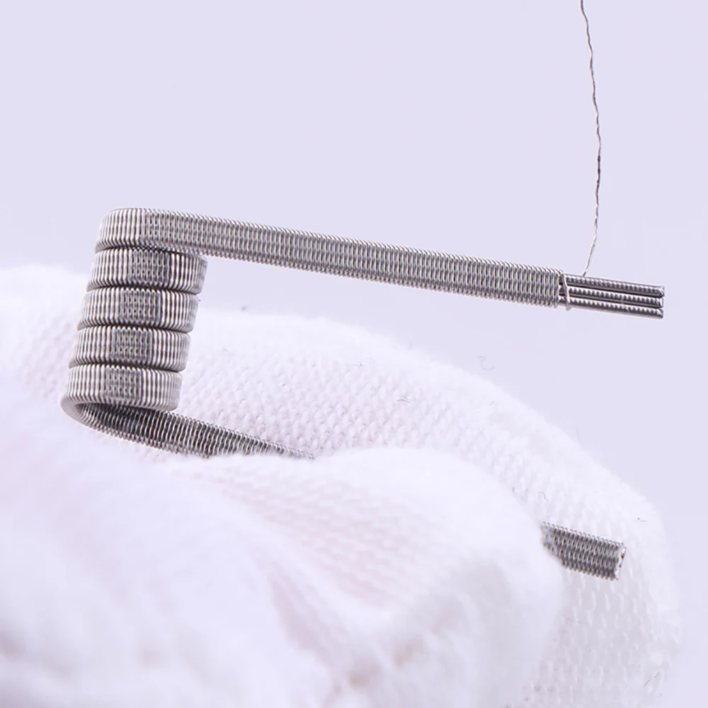 XFKM A1/SS316/NI80 Hot 50/100pcs lot NEW Fused Clapton coils tri four core Heating Wires Coil Alien Clapton MTL coils Wire