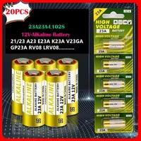 20PCS 12V Alkaline Battery A23 23A 23GA A23S E23A EL12 MN21 MS21 V23GA L1028 GP23A LRV08 for Remote Control Doorbell Dry Cell