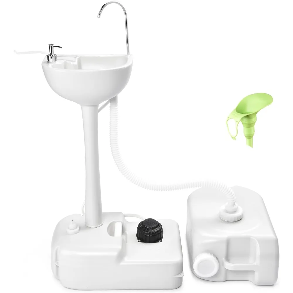 

Portable Sink Hand Wash Station with Pump 17L Basin and 24L Water Tank for Outdoor Camping RV Travel Food Booth