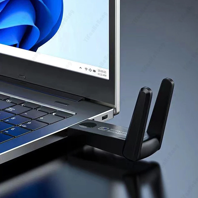 GRWIBEOU 1300Mbps Wireless USB Wifi Adapter 600Mbps Wifi Dongle USB Network Card Dual 2.4G/5G Receiver for PC Desktop Laptop