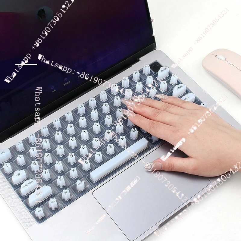 Laptop keyboard pad long nail dedicated office typing artifact silicone manicure keyboard film