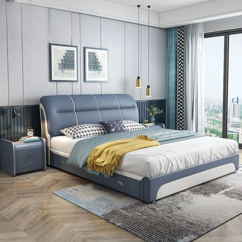 Luxus Königin Doppelbett nordische europäische hübsche Größe Rahmen Doppelbett Hotel Prinzessin Letto matri moniale Schlafzimmer möbel