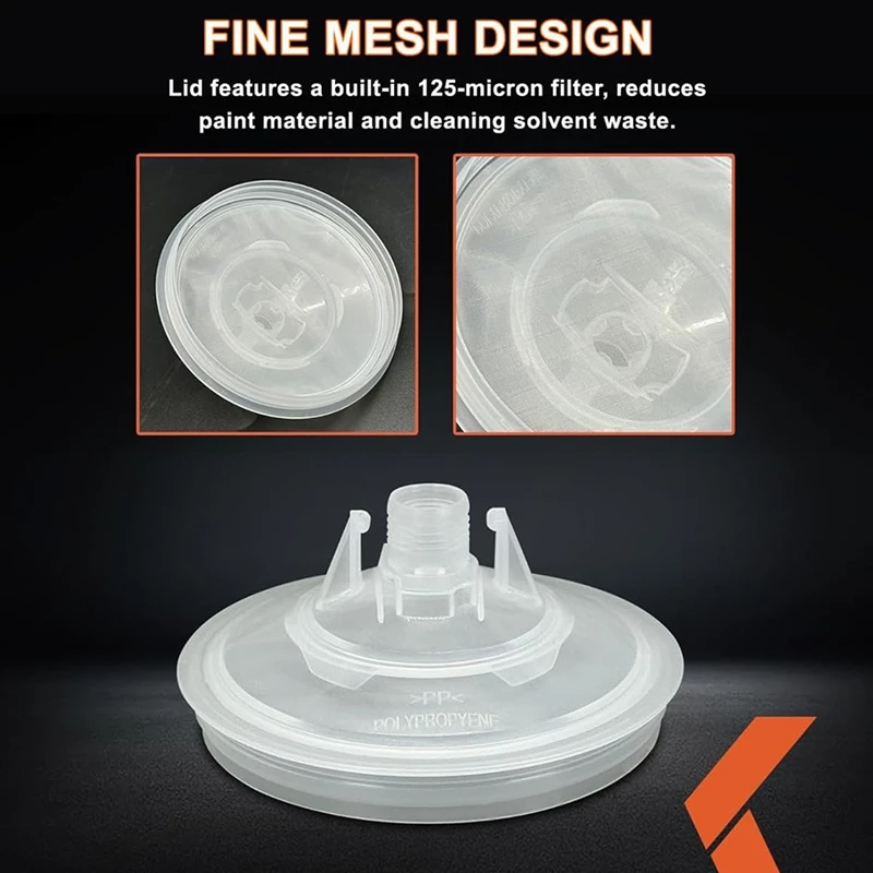 Cangkir Pencampur Cat Sekali Pakai untuk Pistol Cat Otomotif, Cangkir Penyemprot Cat Udara dengan Adaptor Cangkir Kit 20 Ons (600Ml)