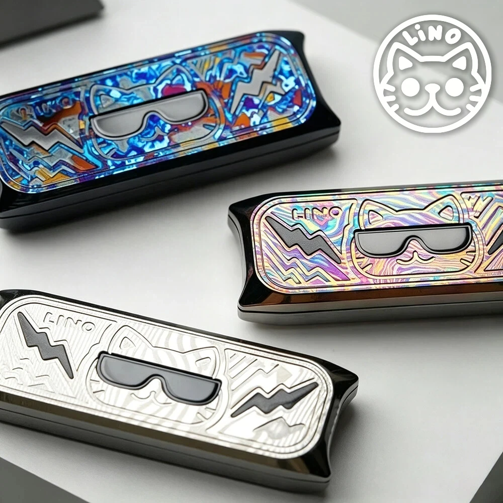 

Lino EDC LIMBO Fidget Slider Zircuti Push Slider Stress Relief Toy Timascus PEI Push Slider Fidget Toys Adults Original Design
