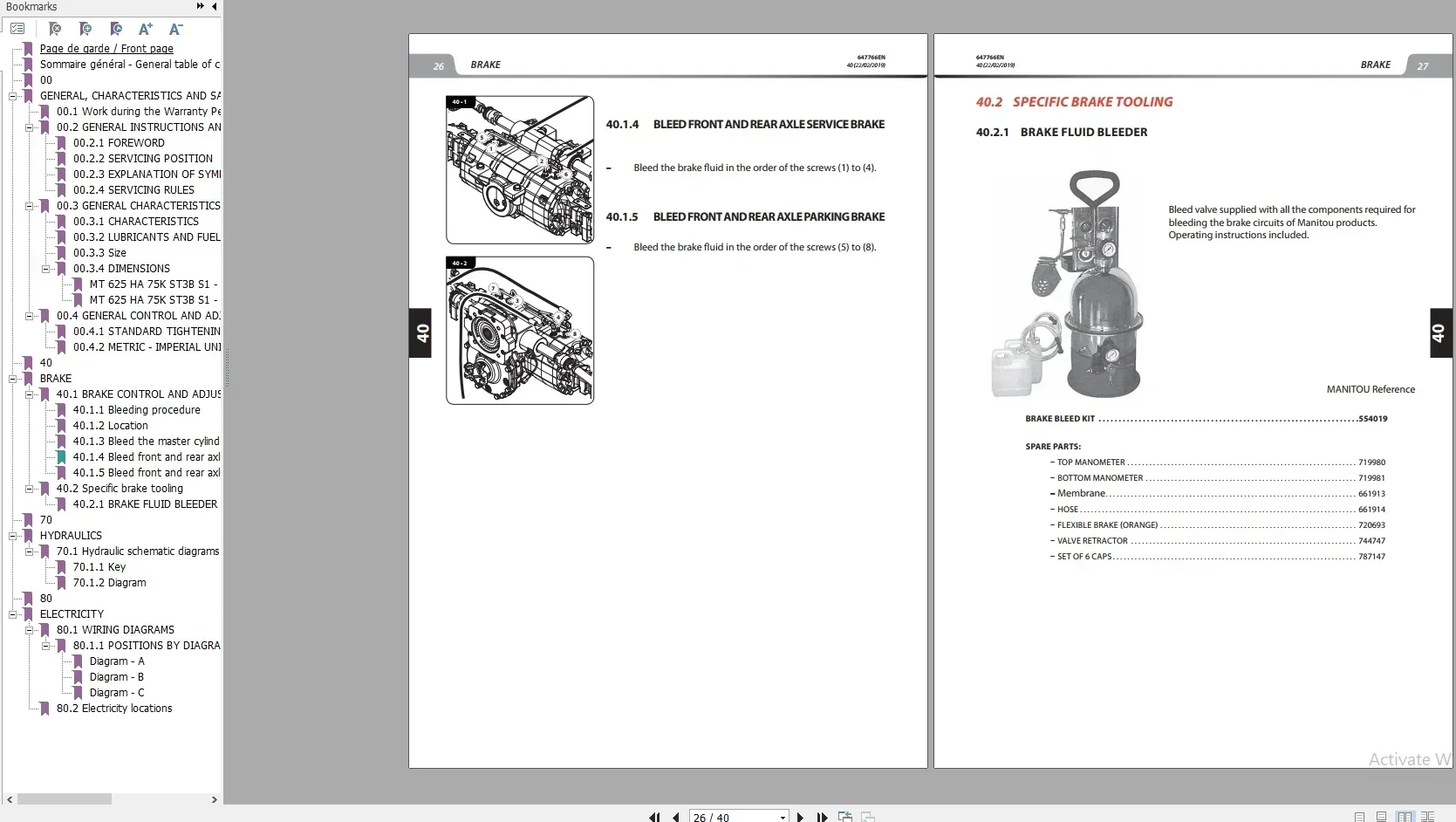 TruckEPC Manitou Telehandler MLT 14.1 GB Repair Manual, Operator Manuals, Part Manual Update 2021
