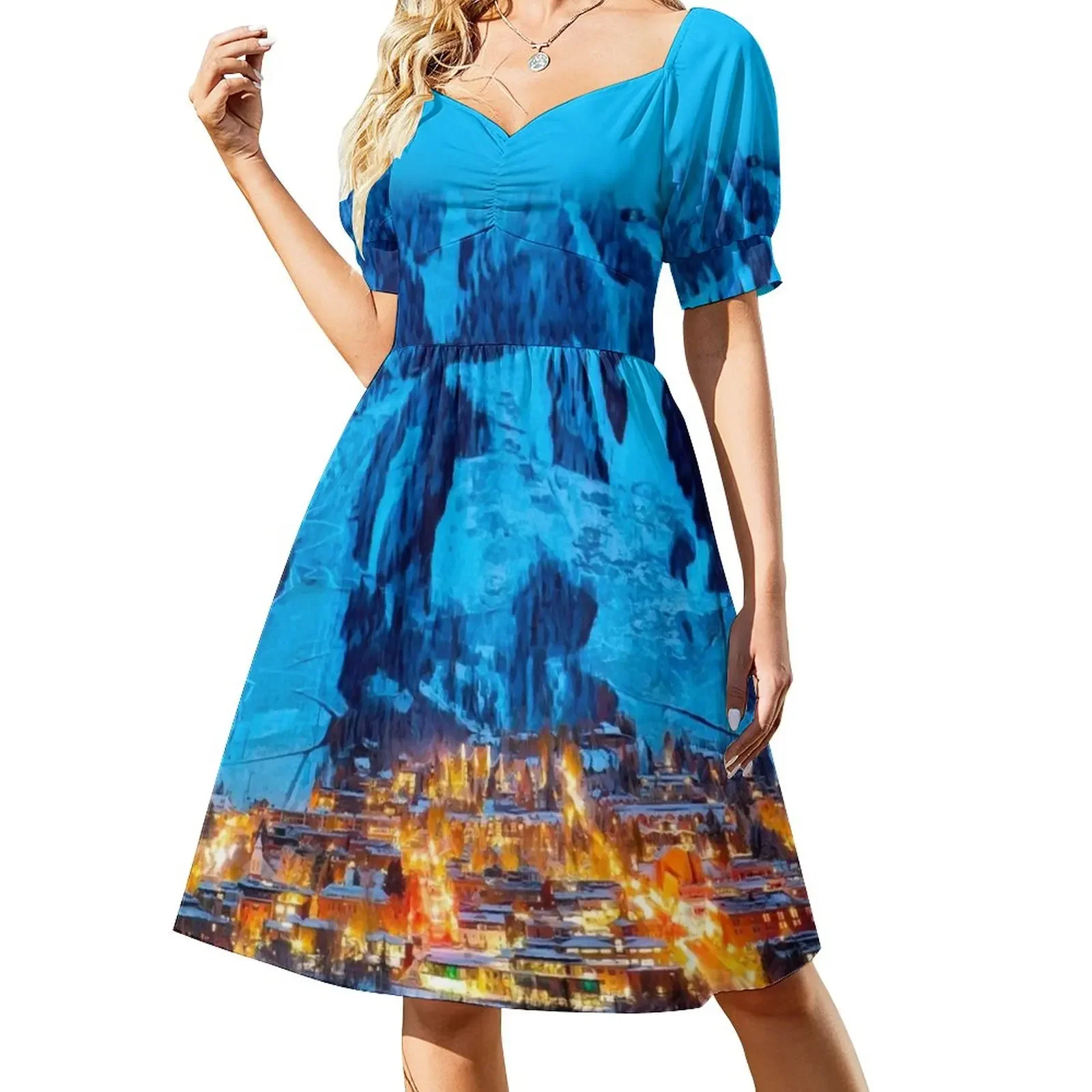 

Aspen by Night Short-Sleeved Dress chic and elegant evening dress women dress women's clothing korea stylish prom dresses 2025