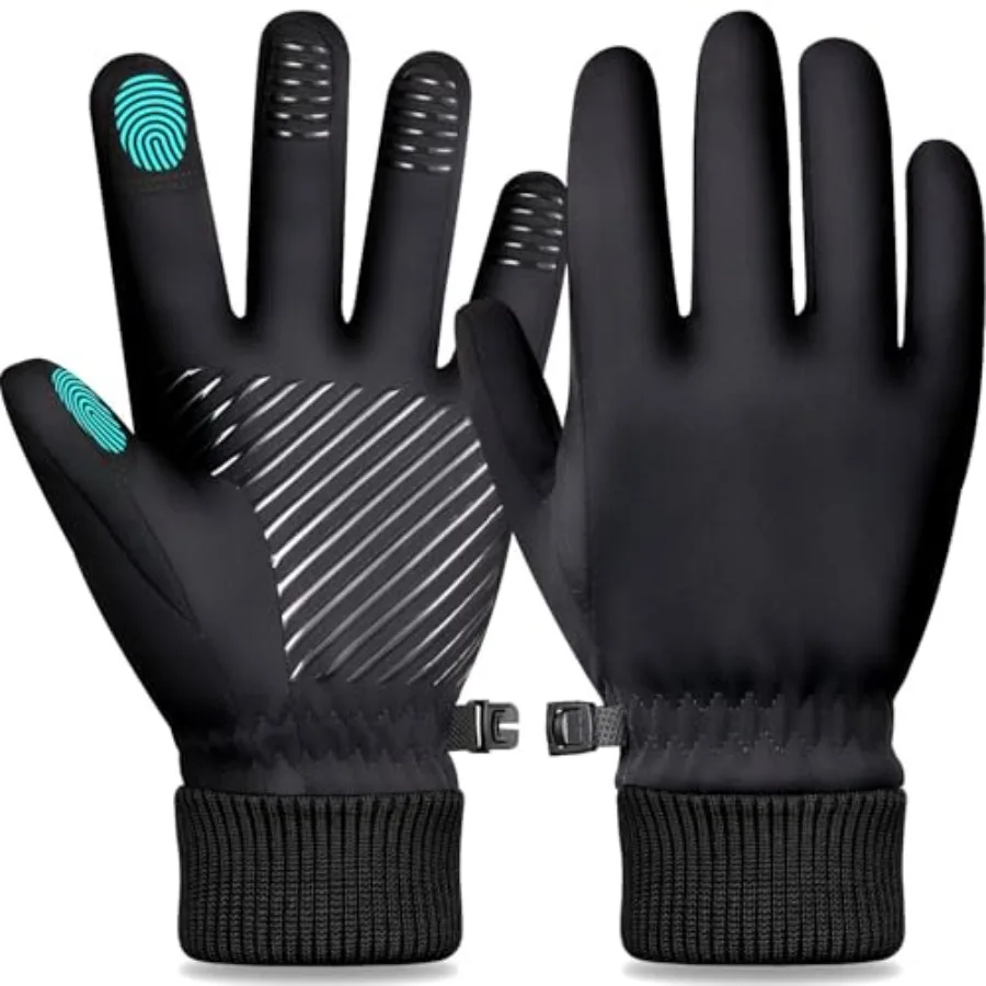 

Waterproof Winter Gloves for Women and Men: Thermal Gloves with Touchscreen Fingers for Running in Cold Weather