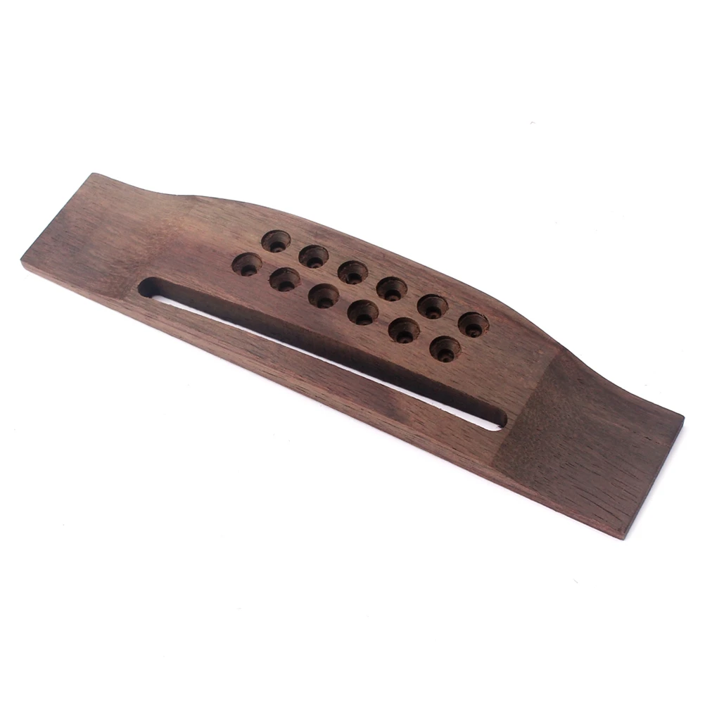 

Saddle Thru Slotted Acoustic Guitar Bridge for 12-String Folk Acoustic Guitar Replacement Parts GO211