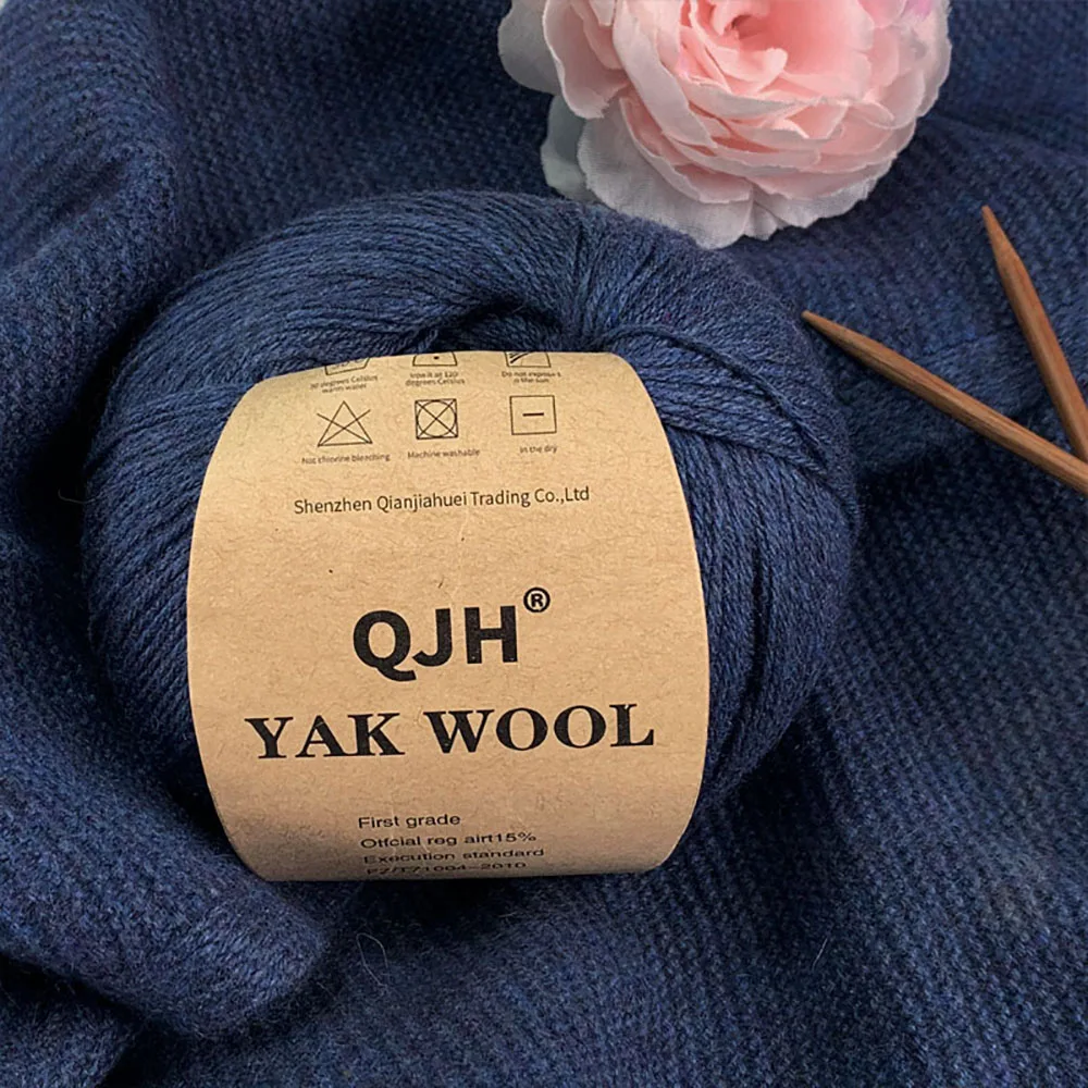 300gram naturalny mongolski 100% Yak wełna dół organiczny mongolski Premium Yak wełna przędza DIY Handmand Undyed naturalny kolor przędzy