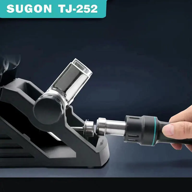 New TJ-252 Soldering Iron Handle Holder Hot Air Gun Dual Stand Rework Station Bracket Sleepseat For SUGON 8620 Repair tool