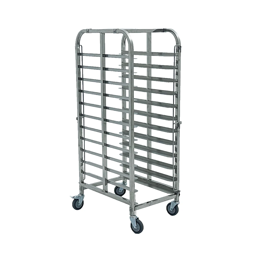 Bandeja comercial de acero inoxidable de 12 niveles para pan y pasteles, sartenes, hornos, estante de enfriamiento para panadería, carrito para cocina/panadería/Hotel/magasin de postres