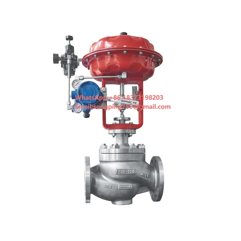Stainless Steel Pneumatic Modulating Valve High Pressure Rising Stem Globe Control 4-20mA IP Positioner Gas OEM Customization