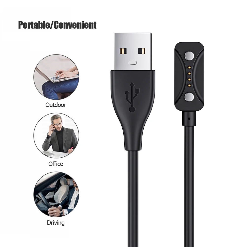 마그네틱 USB 충전 케이블 충전기 도크, 5V 1A 스마트워치 도크 충전기 어댑터, 폴라 페이서, 페이서 프로, 이그나이트 3, 밴티지 V3 용, 1m