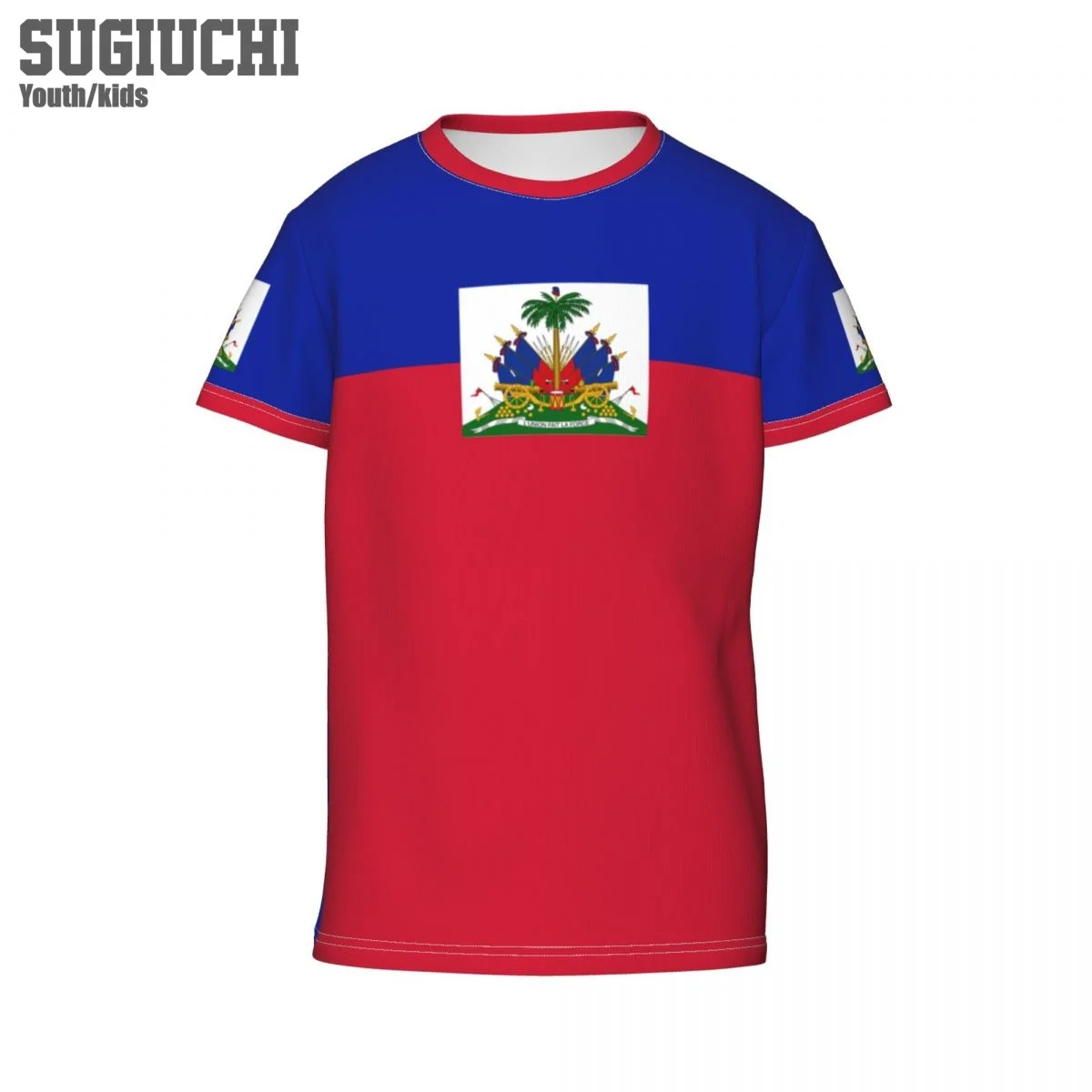 Custom Name Number Haiti Flag Emblem 3D T-shirts For Kids Youth Boy/Girl Tees jersey Soccer Football Fans Gift T shirt