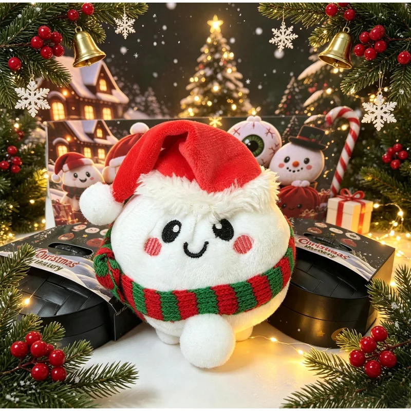 Christmas Plush Dumpling Bun Steamer Ornaments Snowman Modeling Decompression Statue Halloween Party Fun Decoration Gifts