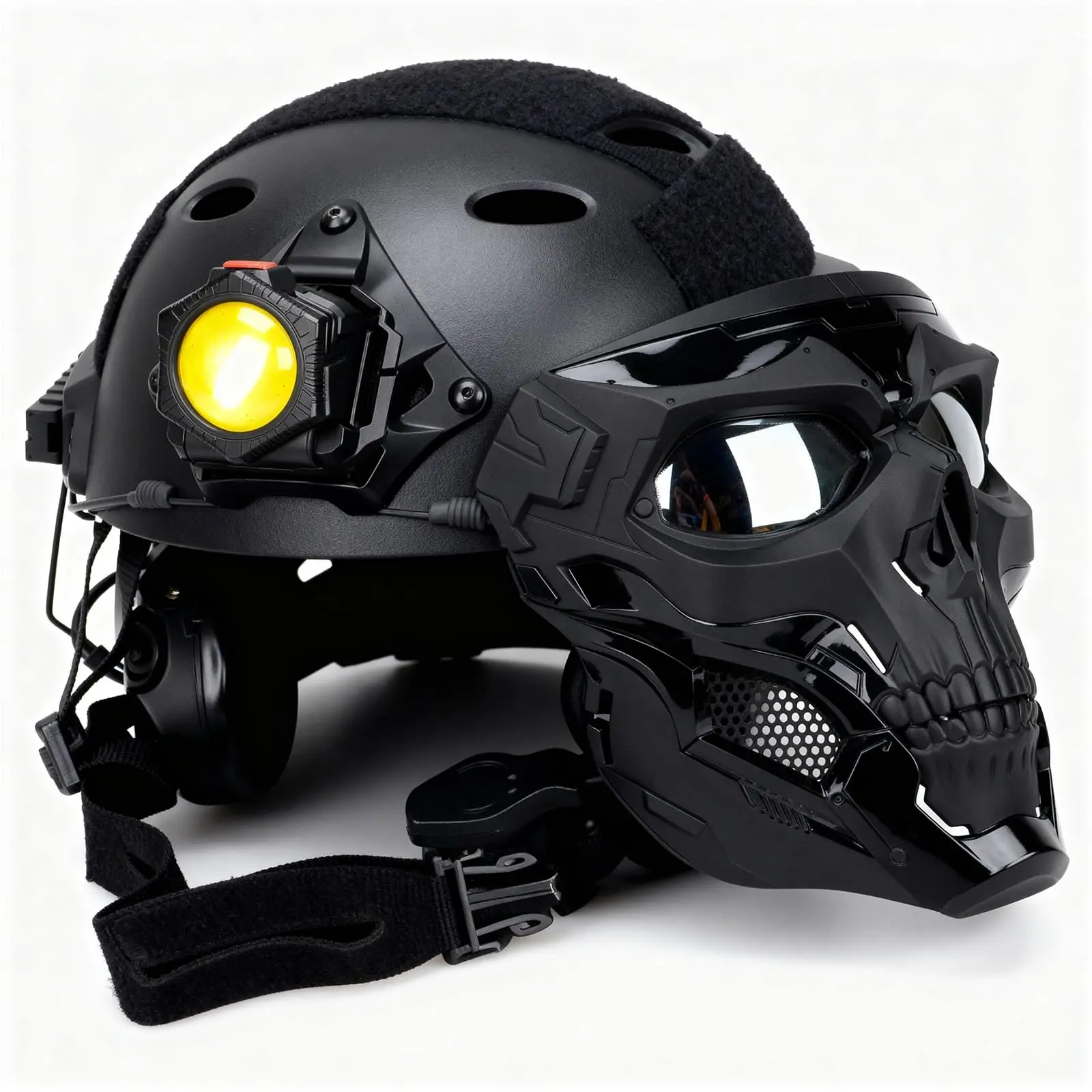 

Pj High Cut Bump Helmet Marker Lights Set, Nvg Helmet Shroud, Noise-Cancelling Tactical Headphones For Airsoft Paintball Cosplay