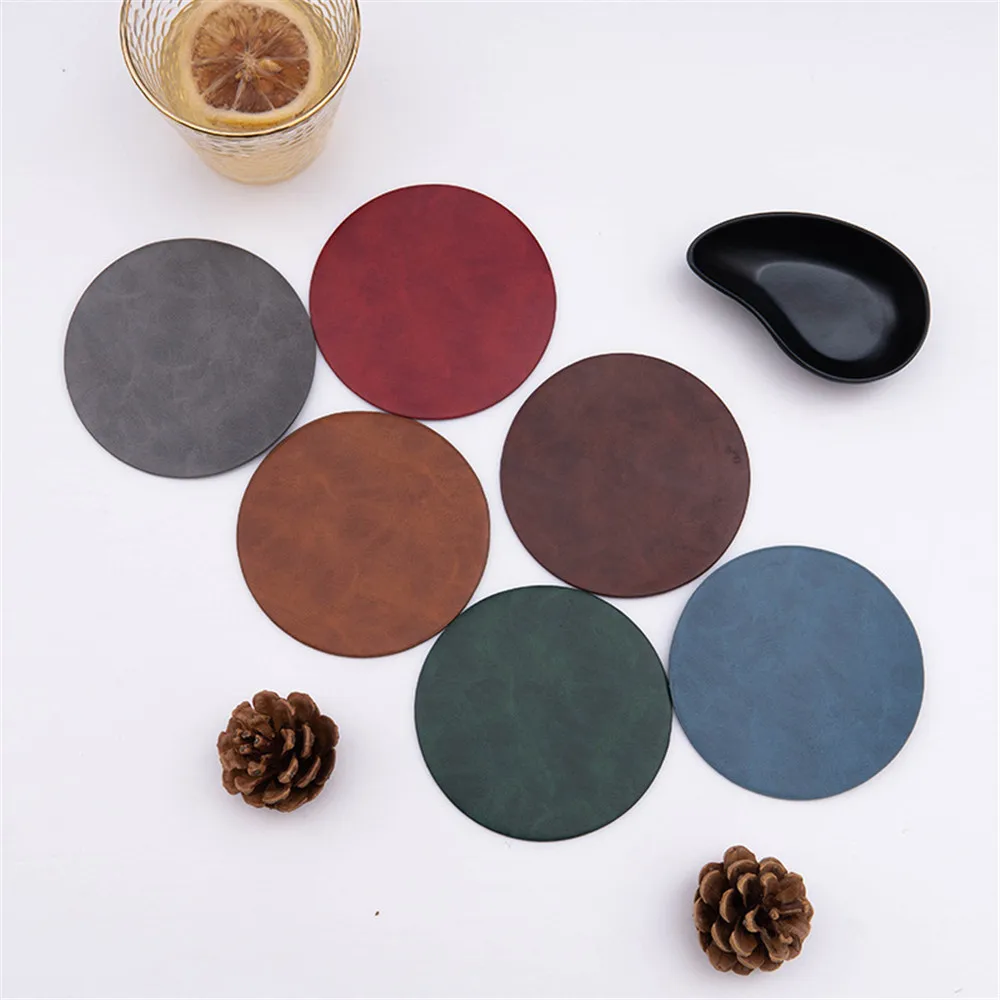 Placemat Table Mat Coasters Drink Coaster Set Hot Pad Individual Placemats Silicone Mats Dining Cup Kitchen Place Round Bar Home