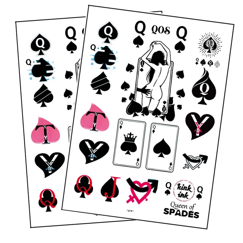 Queen Cuckold Temporary Tattoo Fetish for Hotwife Cuckold, Adult Temporary Tattoo.
