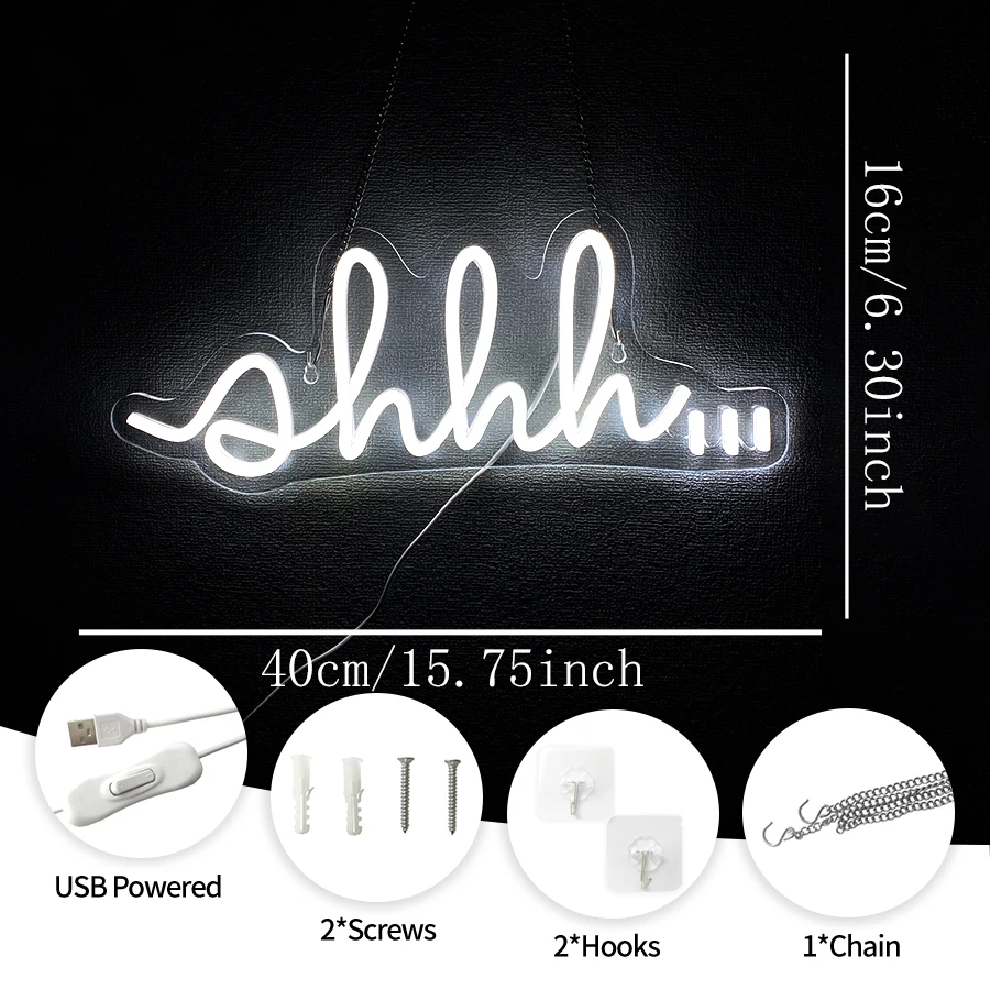 Ohhh Neon Sign For Wall Decor,Light Up Sign For Bedroom,Living Room,Recording Studio,Home Theater,Bookstore,Library,Study Room