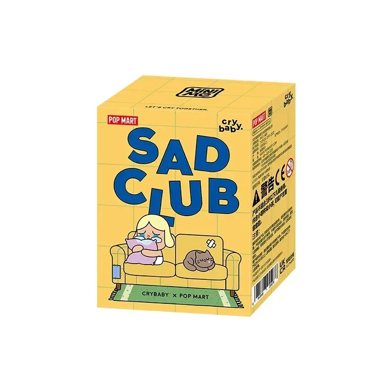 POP MART CRYBABY Sad Club Series Anime Action Figure 1PC/9PCS Set Blind Box Molly Figurine Cute Desktop Ornament Gift for Girls image 3