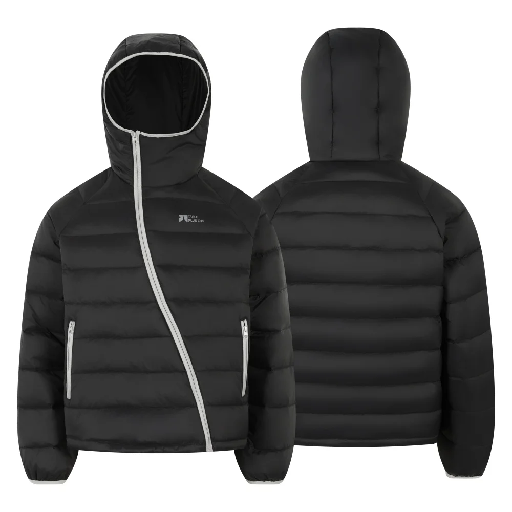 

Women's Winter Down Jacket with Hood Multiple Colors Diagonal Zipper Quilted Women Winter Coats Couples Lightweight Puffer Women