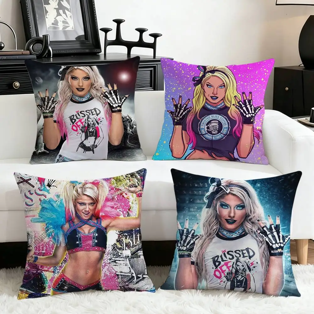 A-Alexa Bliss - Housse de coussin carrée de différentes tailles pour la décoration de la voiture, de la maison et de la chambre à coucher