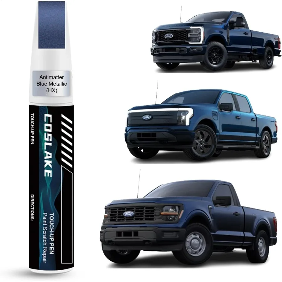 

Автомобильная краска для ретуши с защитой от ударов, синий металлик (HX) для Ford, комплект для ремонта автомобильной краски и царапин, быстрое и простое решение для ремонта 2 в 1