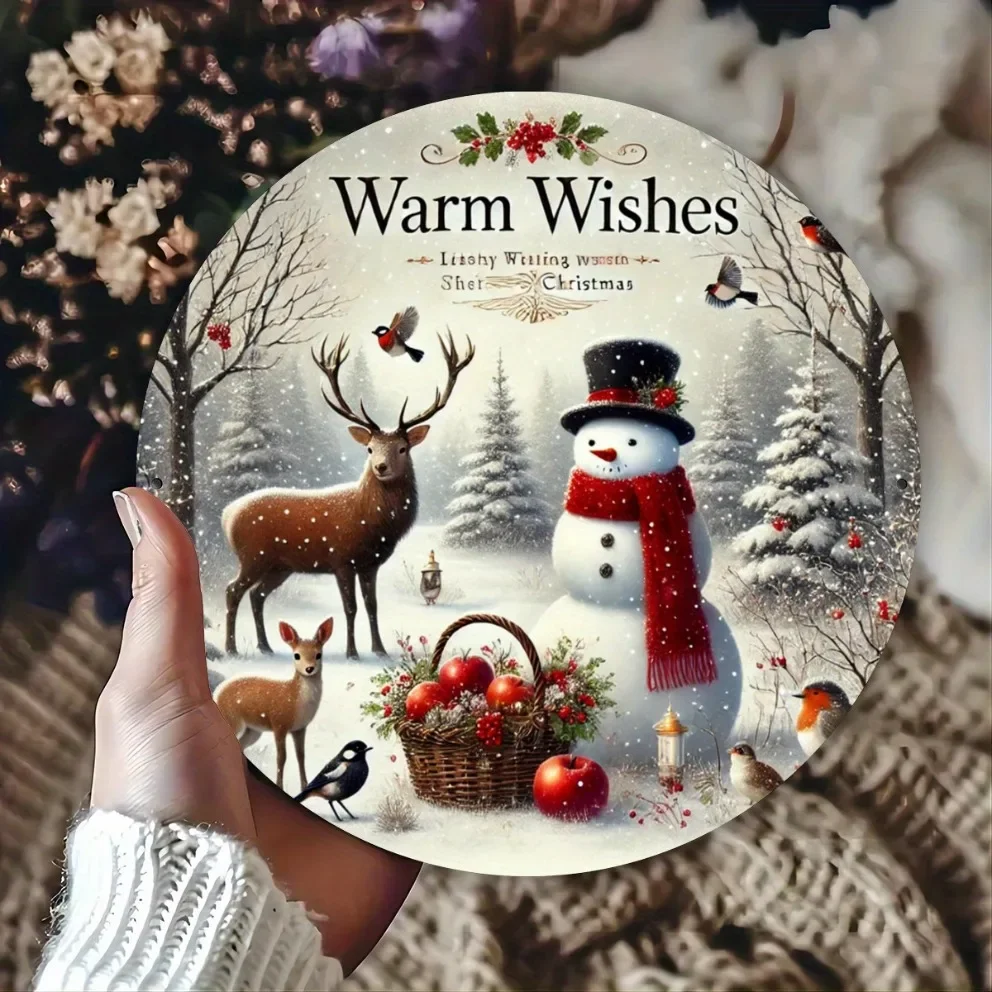 Snowman & Deer Meta… - image