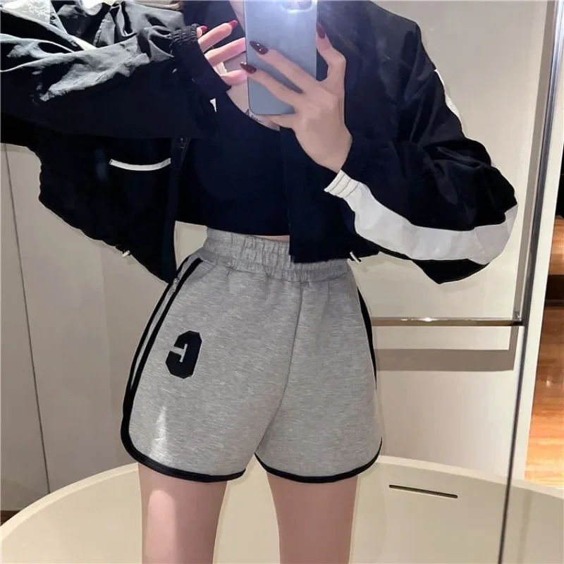 Pantalones cortos para correr para mujer, pantalones cortos deportivos de verano para mujer, Fitness, gimnasio, diseñador Y2k, Harajuku, estilo coreano, informal, caliente