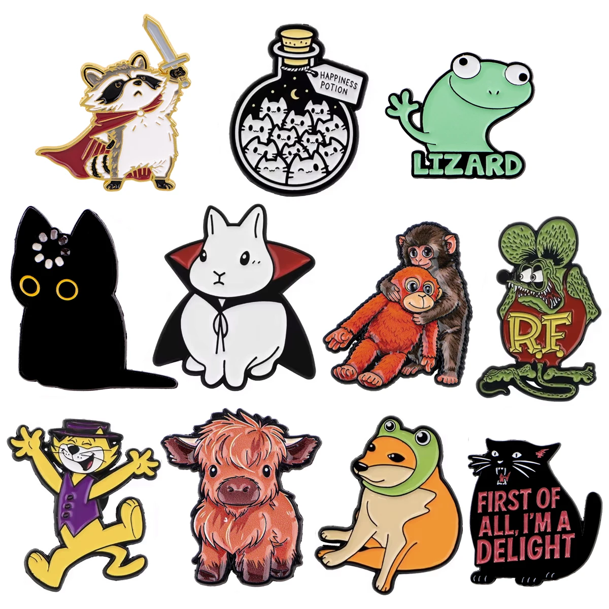 Broches esmaltados de animales de dibujos animados para mujer, alfileres de cerdo, insignia en mochila, accesorios de disfraz, regalos de joyería