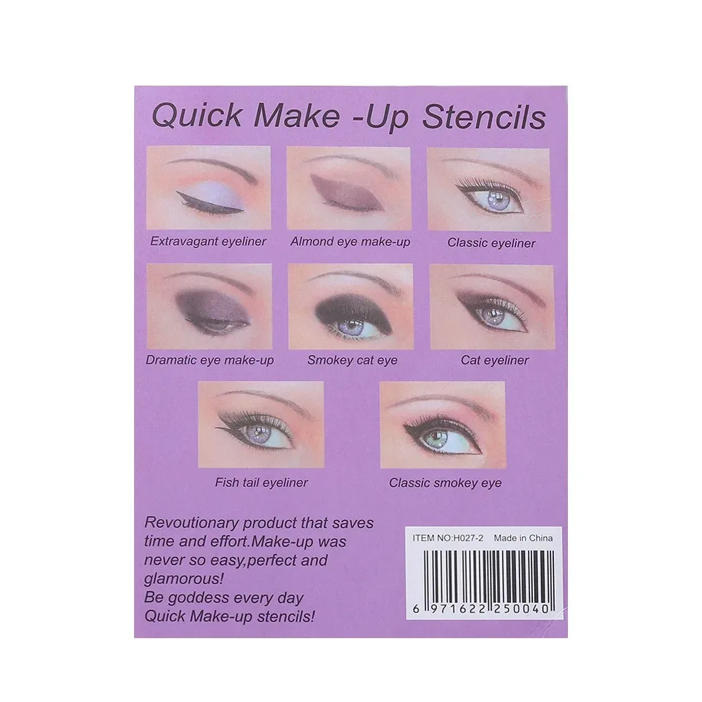 Multifunction Eye Makeup Stencils Eyeliner Stencil Template Shaping Tools Eyebrows Eye Shadow Makeup Template Tool Card
