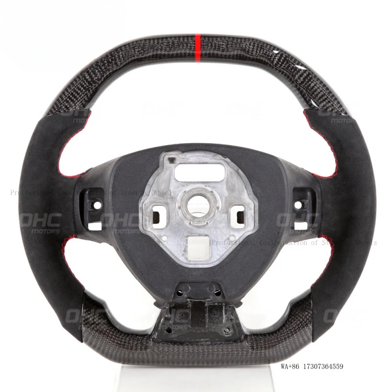 Suitable for Chevrolet Camaro and Corvette, genuine carbon fiber suede sports car steering wheel