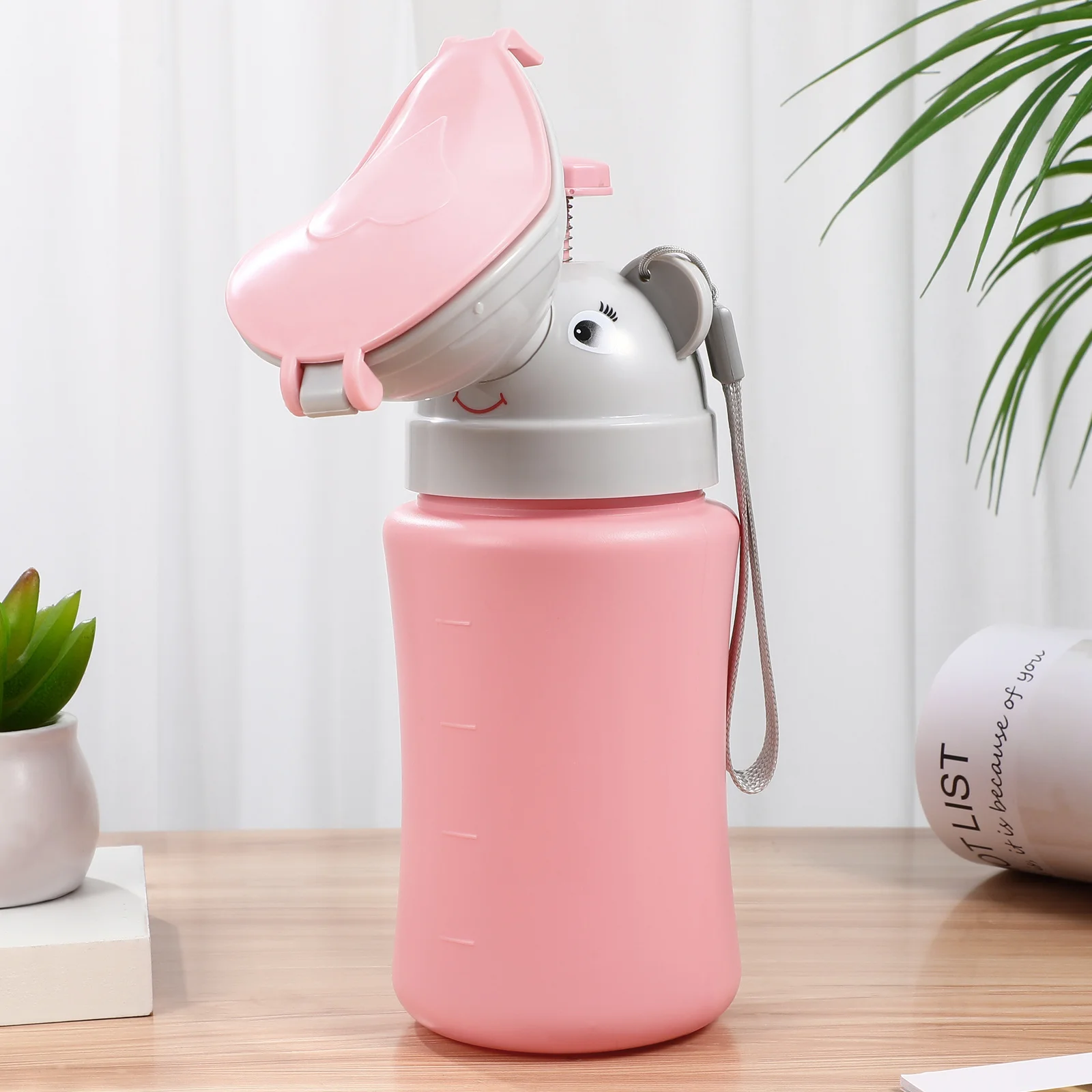 1 قطعة قعادة السفر مبولة للطفل الفتيات قابلة لإعادة الاستخدام المدمجة سيارة مرحاض الطوارئ لا تسرب رحلة التخييم زجاجة مبولة #3