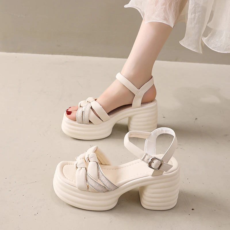 2024 New  Roman Style New Fashion Flat Platform Women\'s Shoes Sandals Summer High Heels Casual Women\'s Sandals Shoes for Women