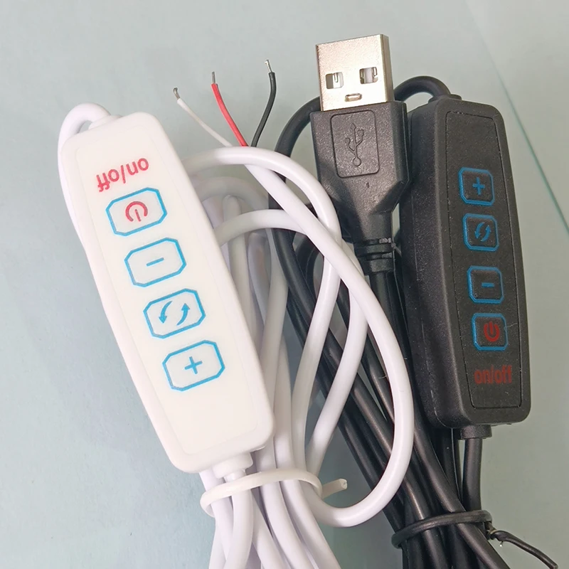 

1PCS DC 5V LED Dimmer USB Port Power Supply Line Dimming Color-matching Extension Cable 2M With ON OFF Switch Adapter