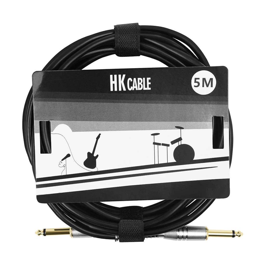 Cable de conexión para efectos de guitarra eléctrica, conector de Audio sin pérdidas de 5m, 6,35mm, para bajo, mezclador, efectos, etc.