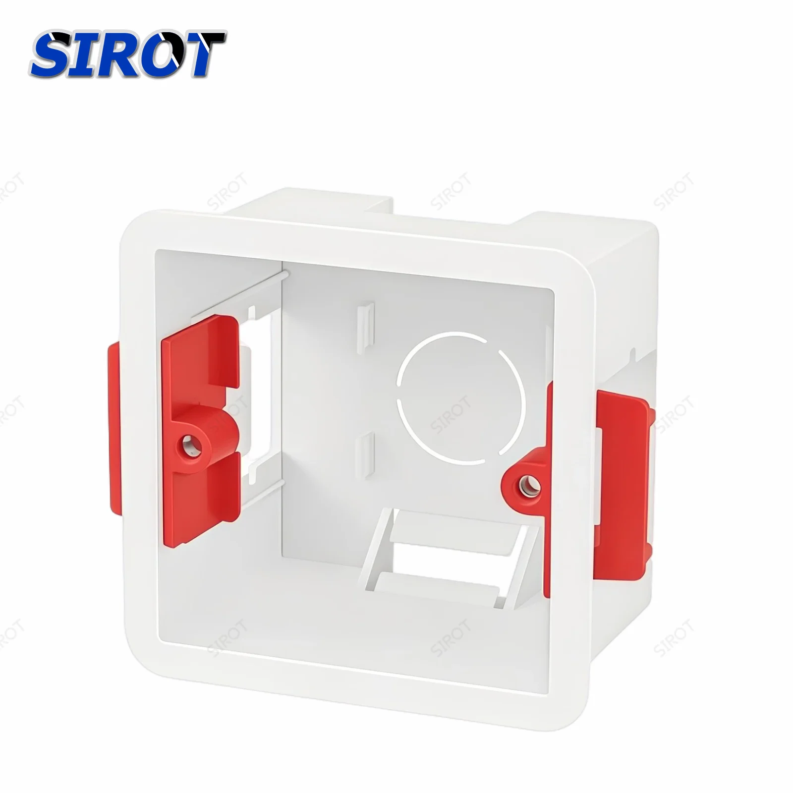 SIROT Recessed Drywall Electrical Box, No-Cement Quick Lock PVC Mounting Back Box for Socket Switch Repair Home Renovation Box