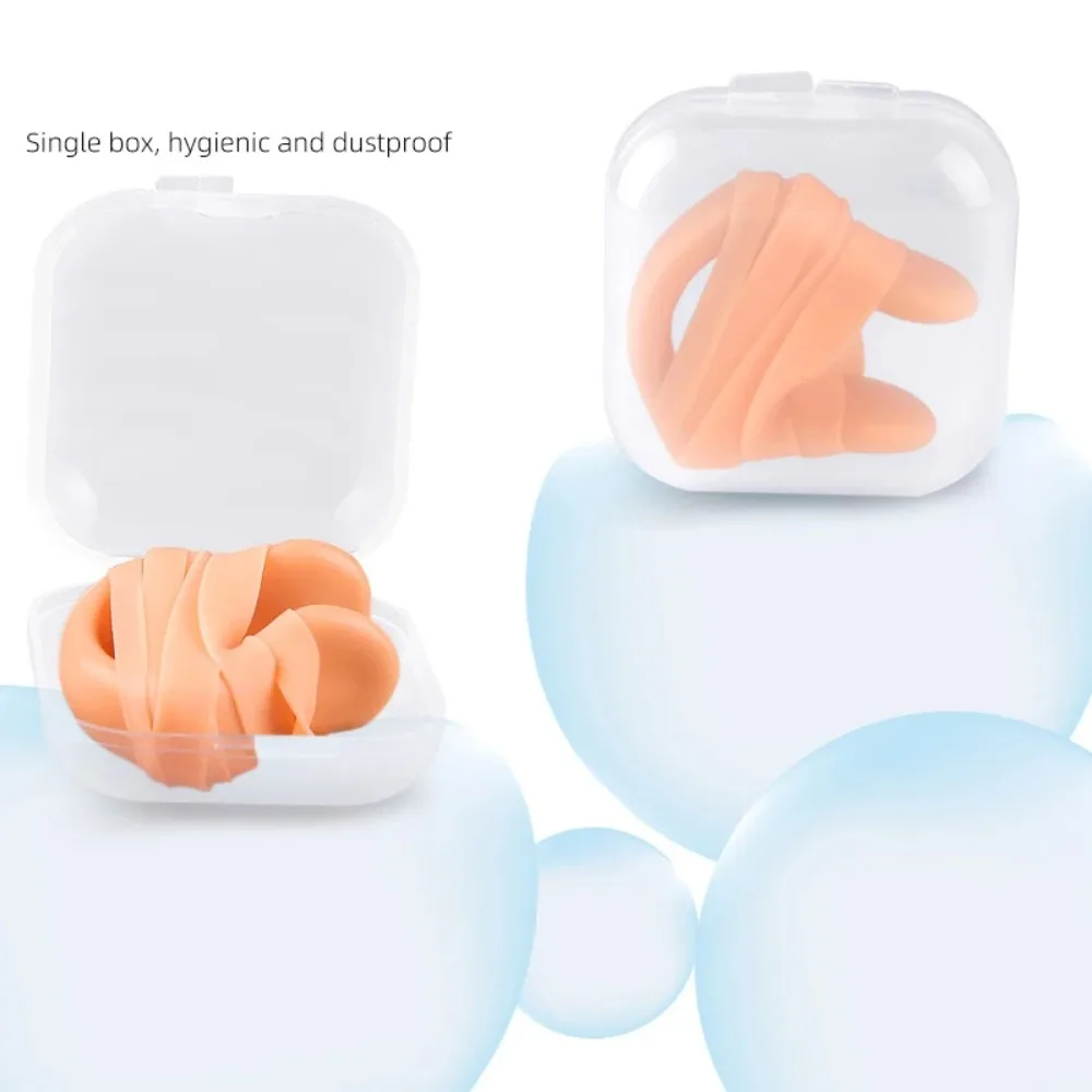 Met String Zwemmen Neusklem Latex Vastgebonden Siliconen Touw Neusklem Zachte Waterdichte Zwemmen Neuspluggen Slapen Snurken