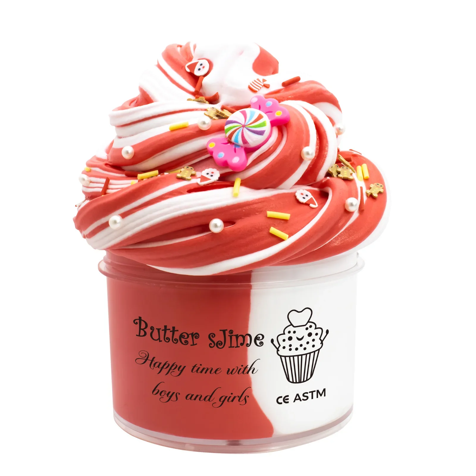 Dupla cor slime 70ml mole alívio do estresse lama de descompressão bonito diy algodão argila presente educativo crianças brinquedo artesanal