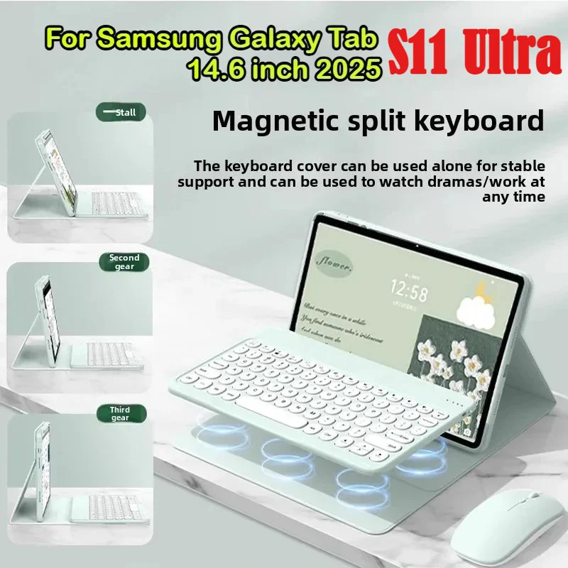 

For New Samsung Galaxy Tab S11 Ultra 14.6 Inch Magnetic Bluetooth Keyboard Tablet Case for S10 S9 S8 Ultra 14.6 " Keyboard Cover