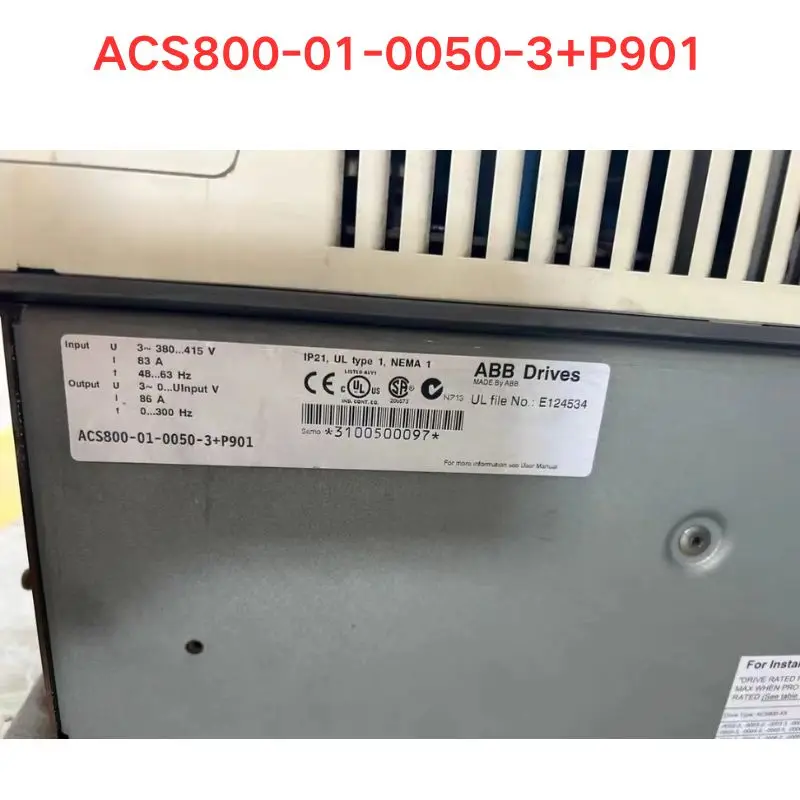 

Used OEM disassembled parts ACS800-01-0050-3 P901 inverter Functional test OK Fast delivery