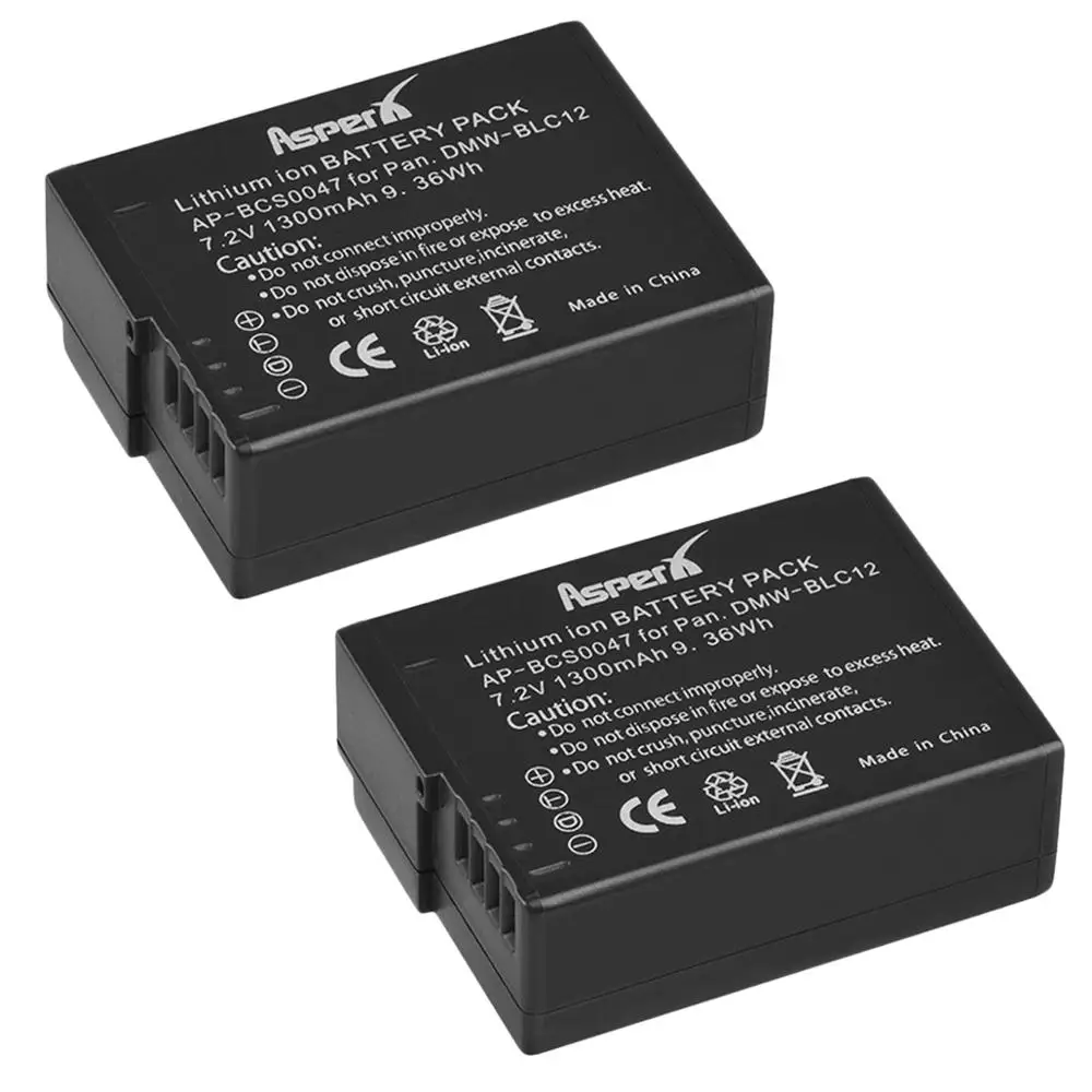 1x7.2V 1300mAh DMWBLC12 BLC12 DMW-BLC12 DMW BLC12e Bateria litowo-jonowa Bateria dla Panasonic FZ200 FZ300 FZ1000 G5 G6 G7 GH2 DMC-GX8